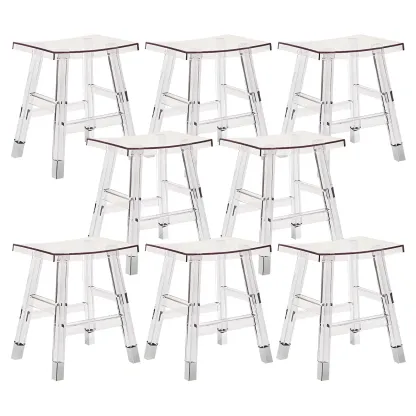 Vibrant Colors Acrylic Chic Coffee Chair Stackable Bar Stool Image - 17