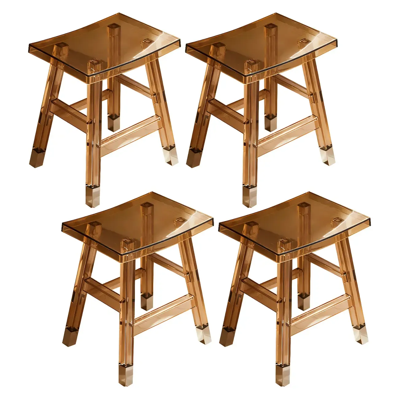 Vibrant Colors Acrylic Chic Coffee Chair Stackable Bar Stool Image - 20