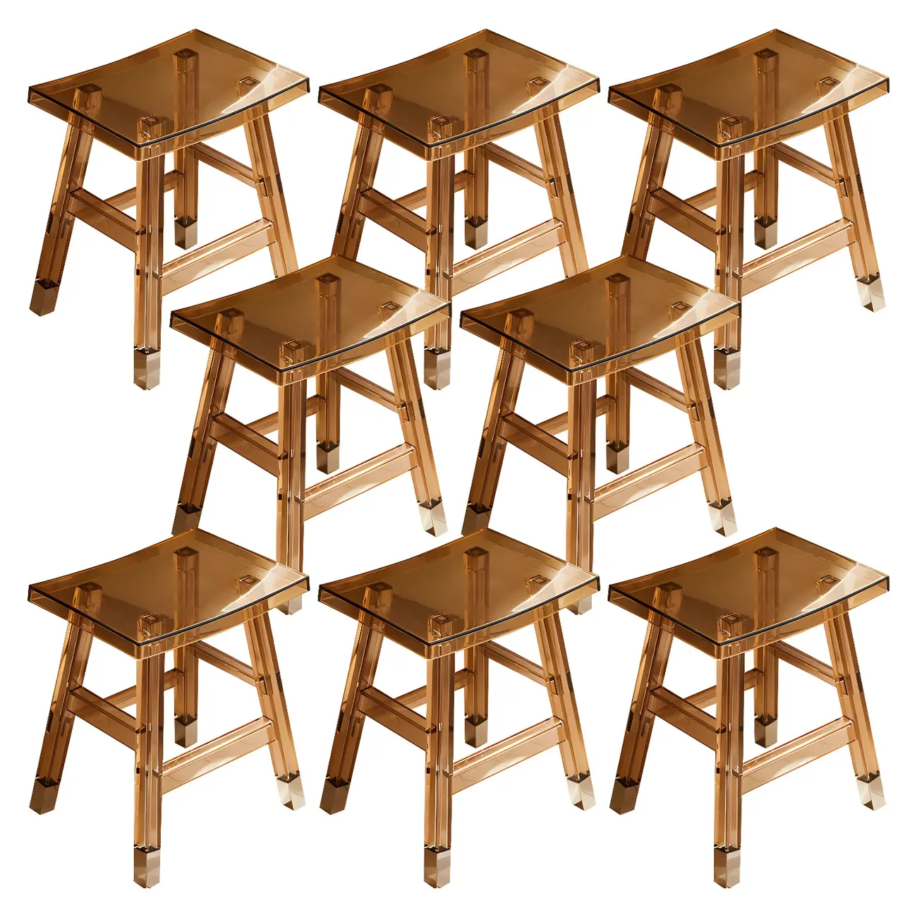 Vibrant Colors Acrylic Chic Coffee Chair Stackable Bar Stool Image - 22 | homeyfad