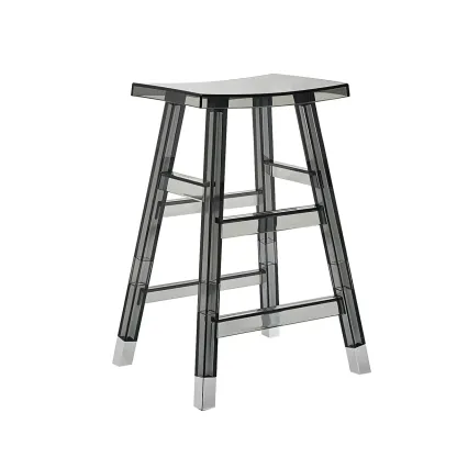 Vibrant Colors Acrylic Chic Coffee Chair Stackable Bar Stool Image - 28