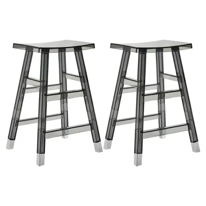 Vibrant Colors Acrylic Chic Coffee Chair Stackable Bar Stool Image - 29