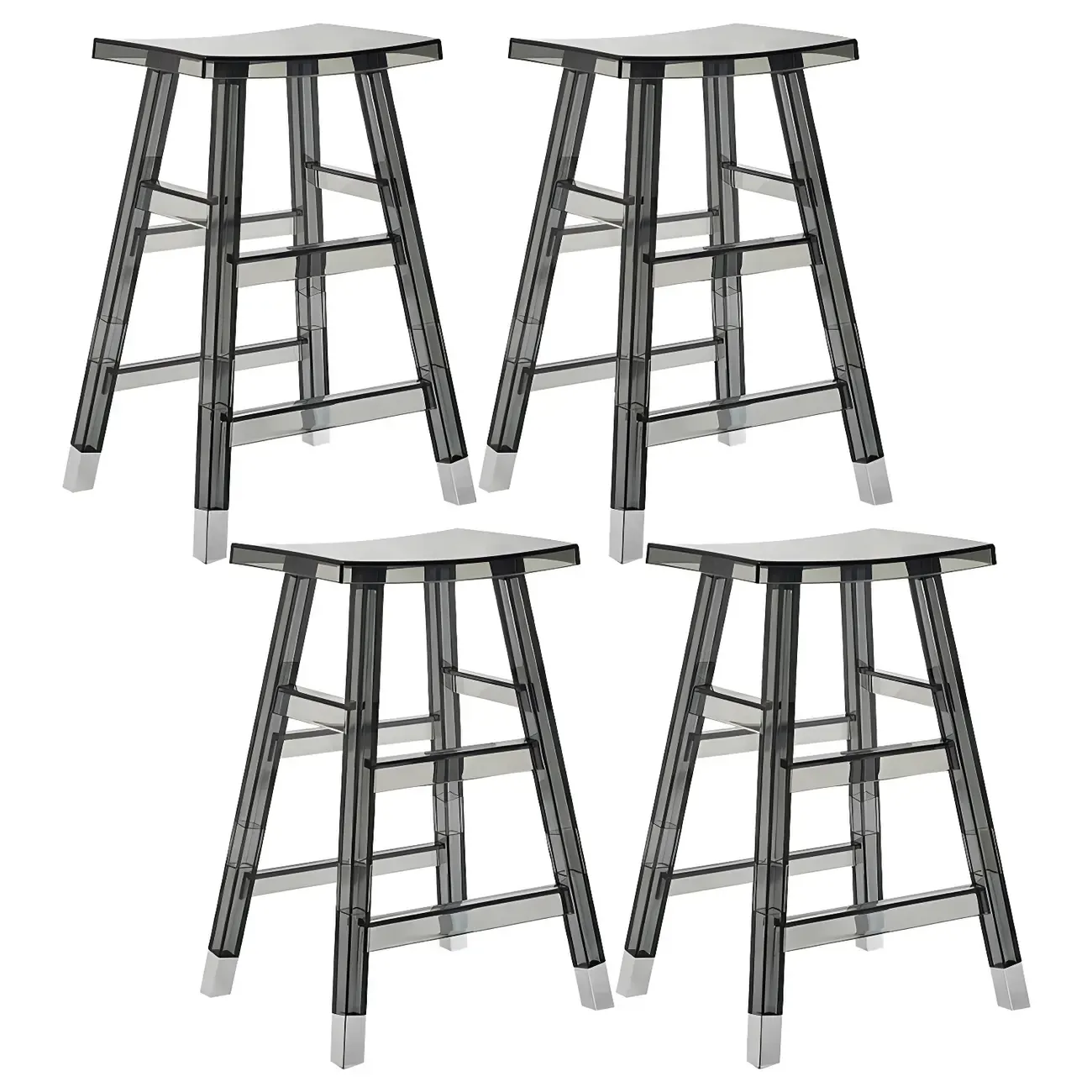 Vibrant Colors Acrylic Chic Coffee Chair Stackable Bar Stool Image - 30