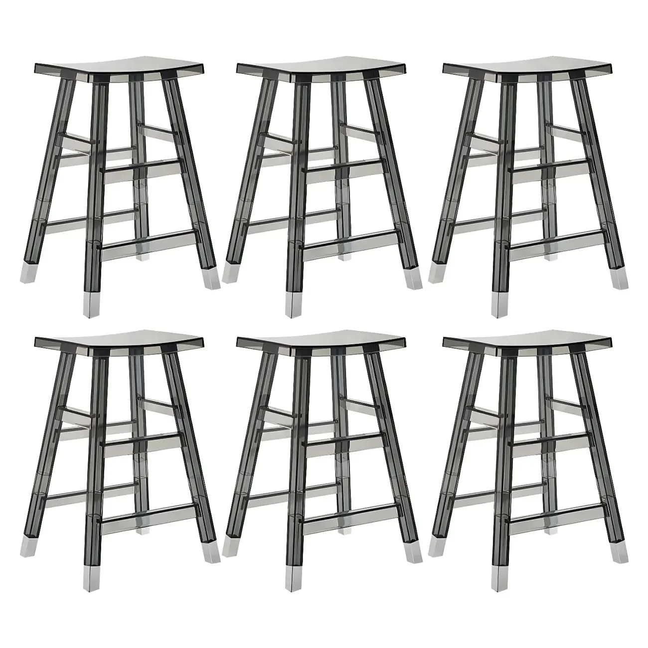 Vibrant Colors Acrylic Chic Coffee Chair Stackable Bar Stool Image - 31