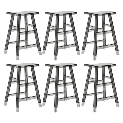 Vibrant Colors Acrylic Chic Coffee Chair Stackable Bar Stool Image - 31