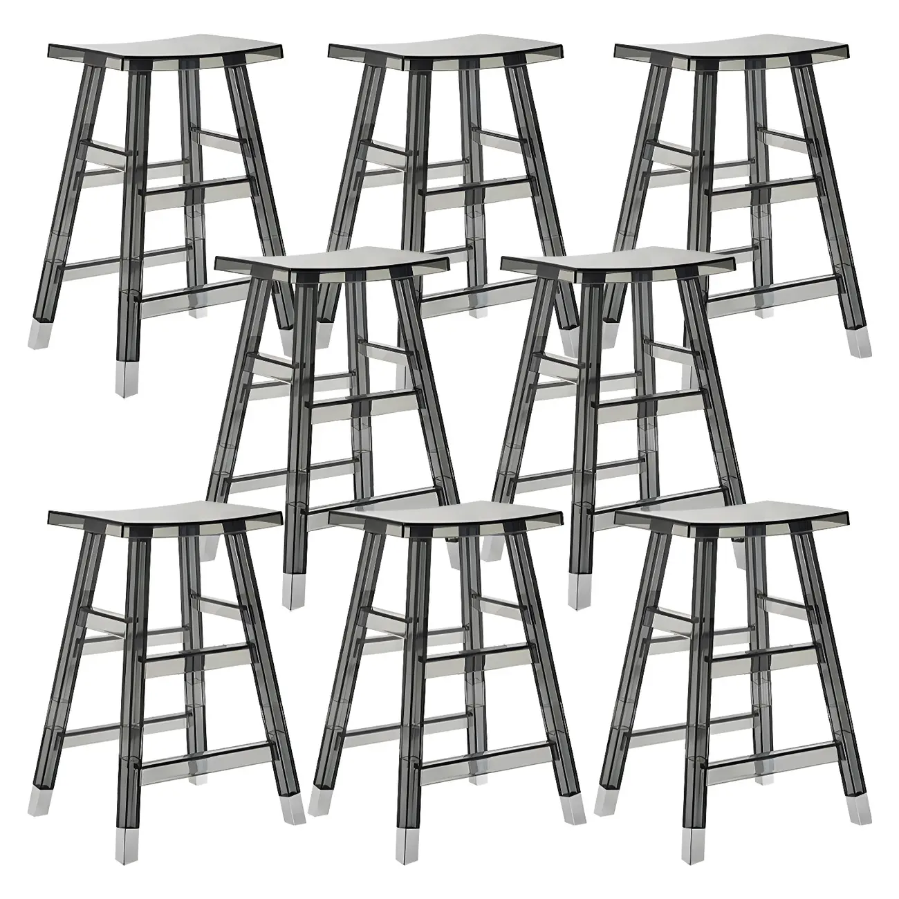 Vibrant Colors Acrylic Chic Coffee Chair Stackable Bar Stool Image - 32 | homeyfad