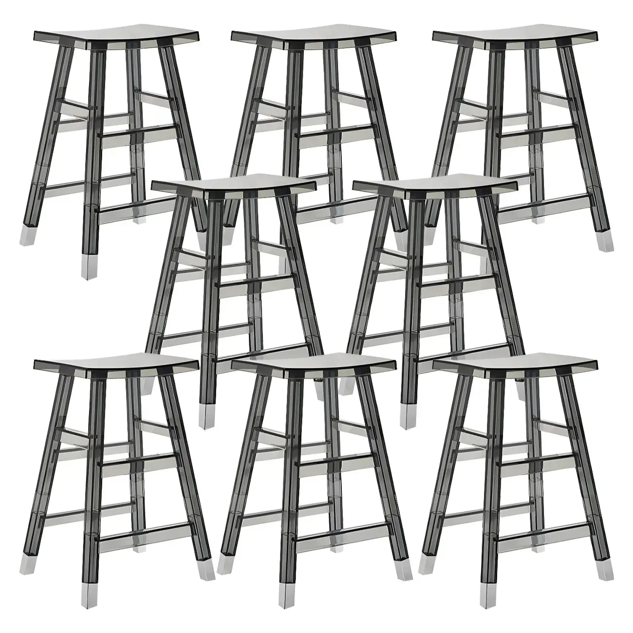 Vibrant Colors Acrylic Chic Coffee Chair Stackable Bar Stool Image - 32