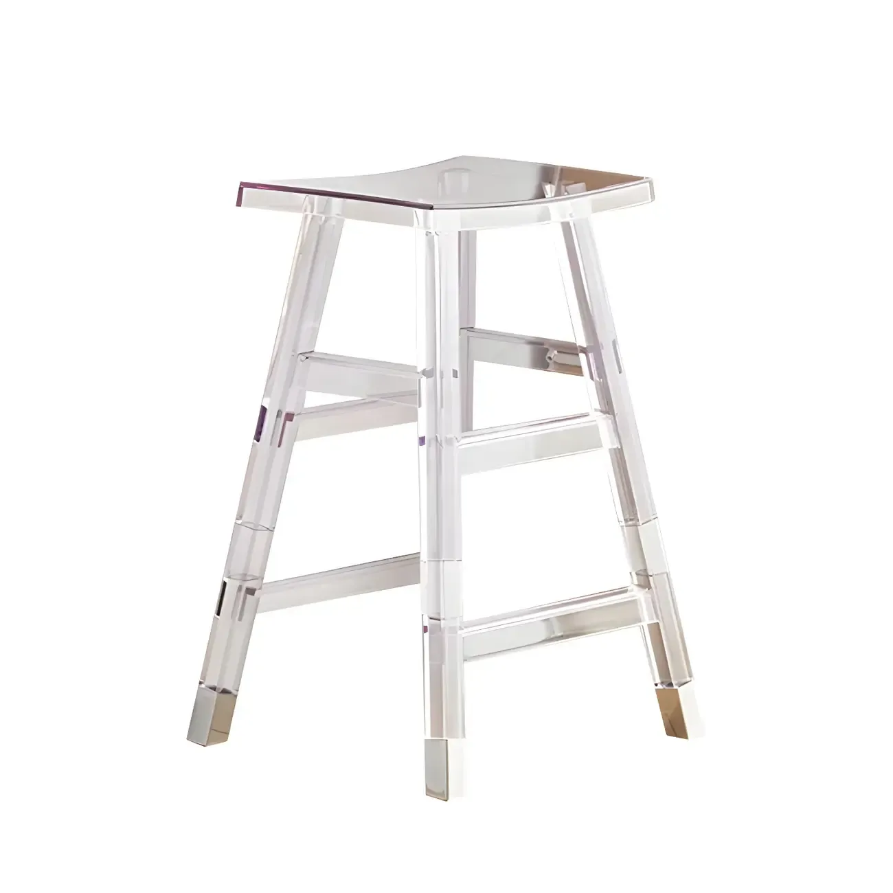 Vibrant Colors Acrylic Chic Coffee Chair Stackable Bar Stool Image - 33