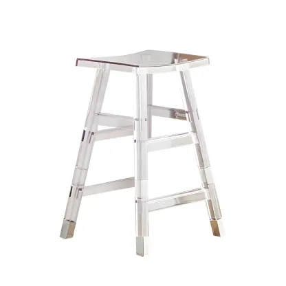 Vibrant Colors Acrylic Chic Coffee Chair Stackable Bar Stool Image - 33