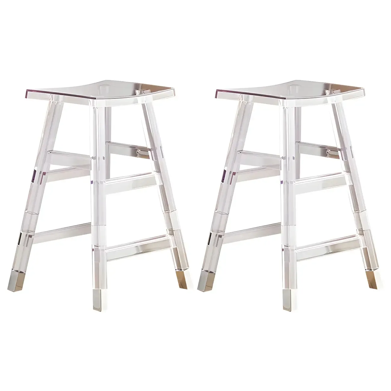 Vibrant Colors Acrylic Chic Coffee Chair Stackable Bar Stool Image - 34