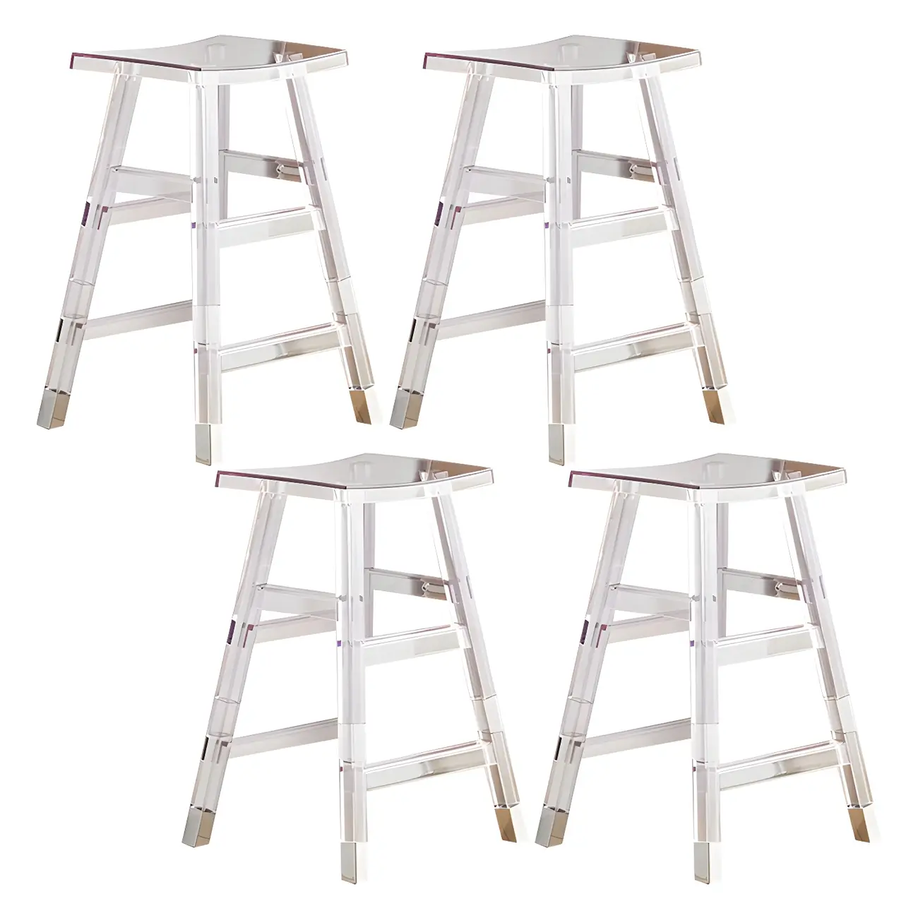 Vibrant Colors Acrylic Chic Coffee Chair Stackable Bar Stool Image - 35 | homeyfad