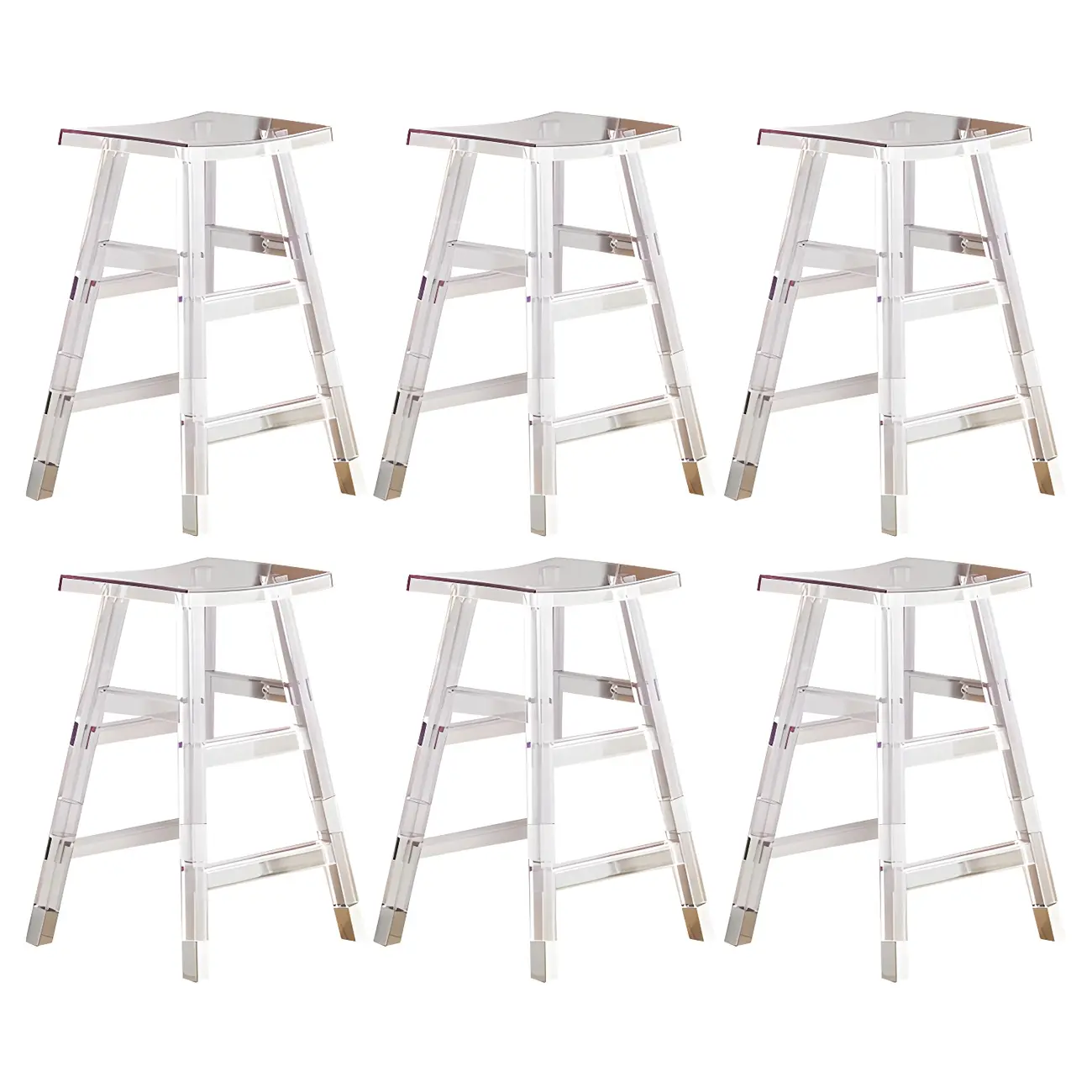 Vibrant Colors Acrylic Chic Coffee Chair Stackable Bar Stool Image - 36 | homeyfad