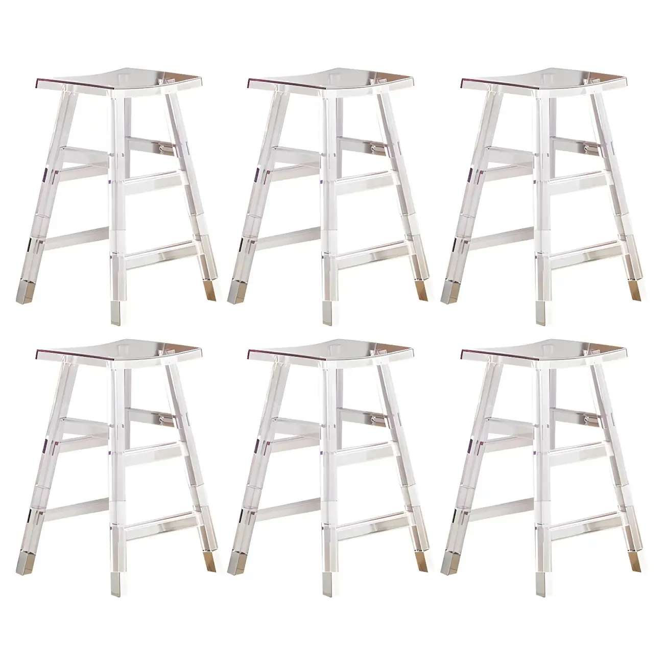 Vibrant Colors Acrylic Chic Coffee Chair Stackable Bar Stool Image - 36