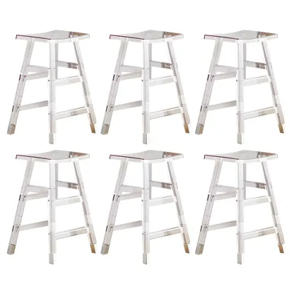 Vibrant Colors Acrylic Chic Coffee Chair Stackable Bar Stool Image - 36