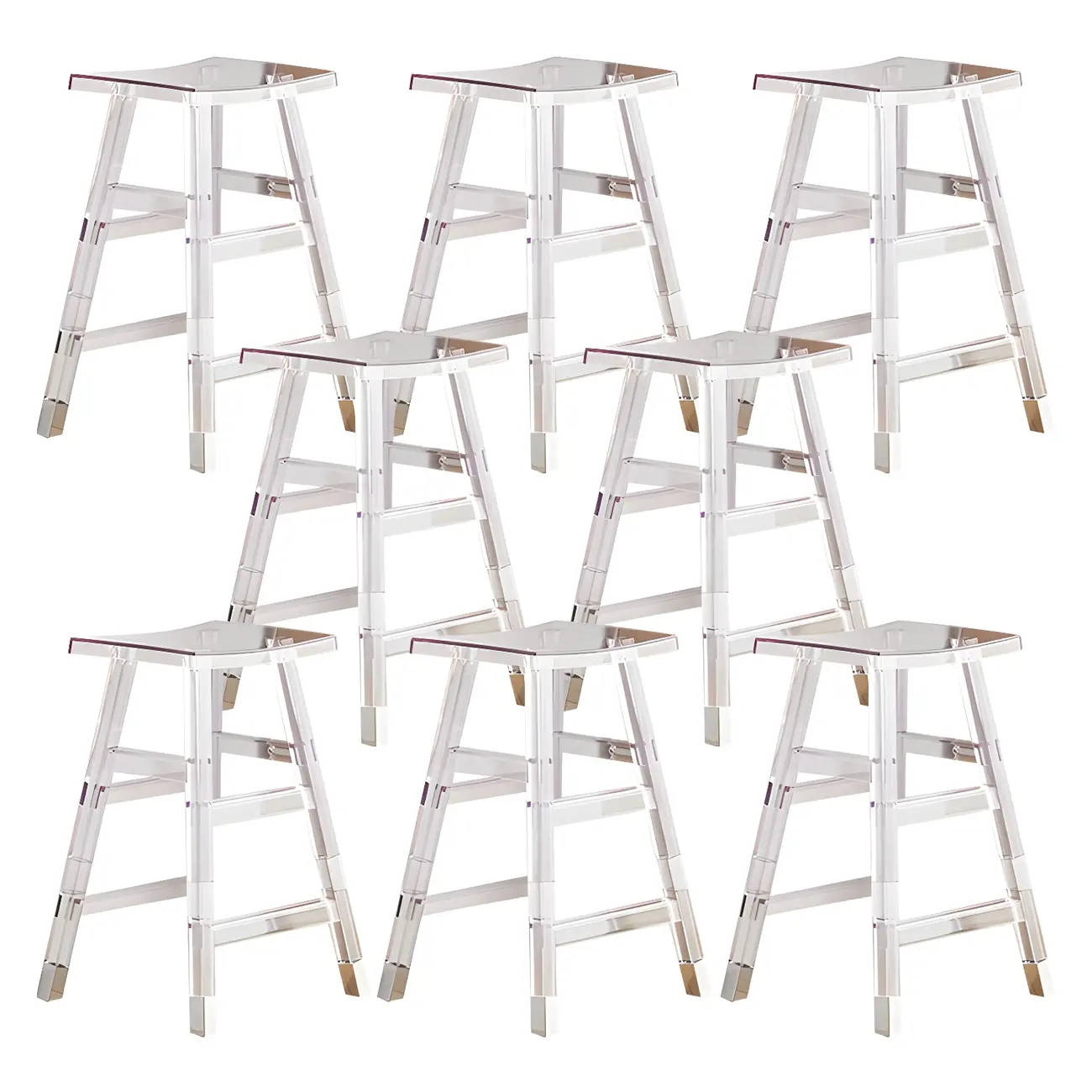 Vibrant Colors Acrylic Chic Coffee Chair Stackable Bar Stool Image - 37 | homeyfad