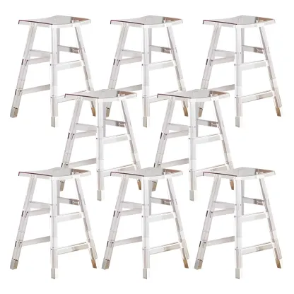 Vibrant Colors Acrylic Chic Coffee Chair Stackable Bar Stool Image - 37