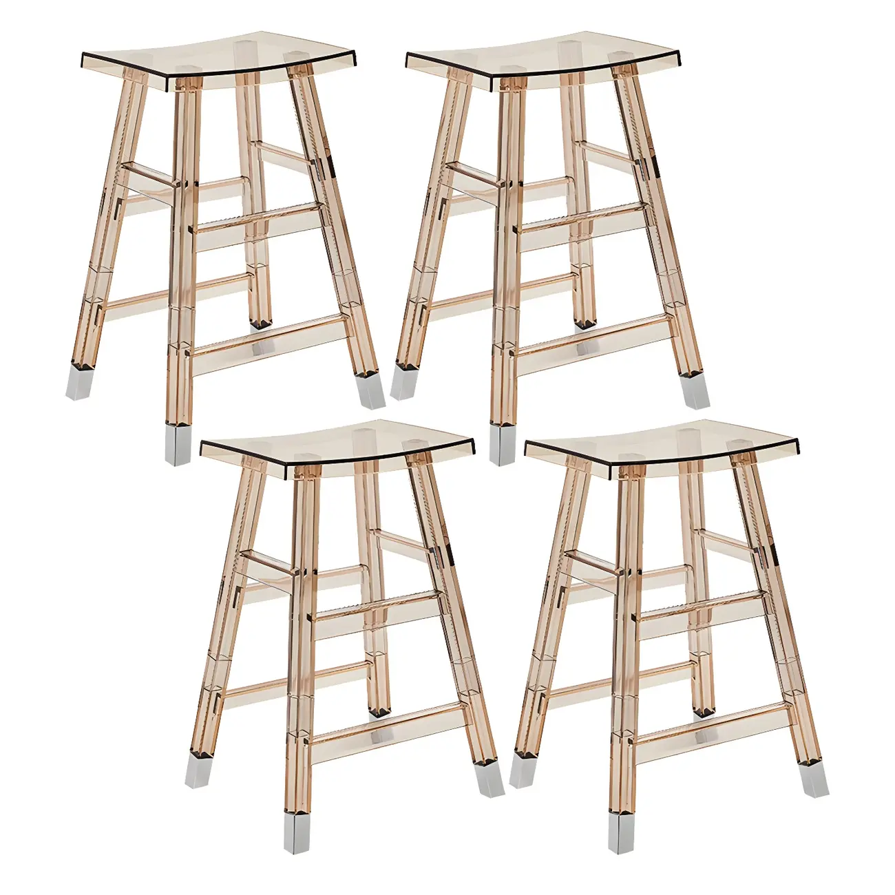 Vibrant Colors Acrylic Chic Coffee Chair Stackable Bar Stool Image - 40 | homeyfad