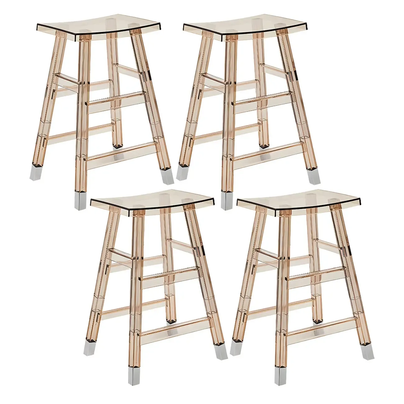 Vibrant Colors Acrylic Chic Coffee Chair Stackable Bar Stool Image - 40