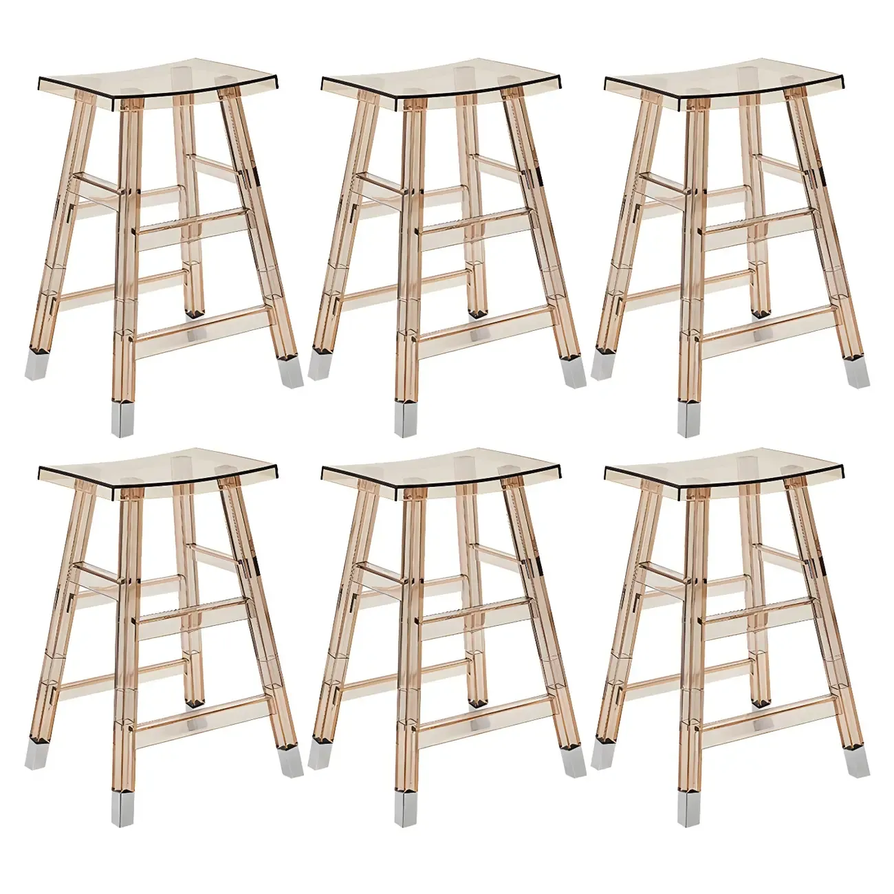 Vibrant Colors Acrylic Chic Coffee Chair Stackable Bar Stool Image - 41