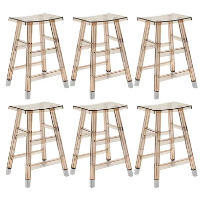 Vibrant Colors Acrylic Chic Coffee Chair Stackable Bar Stool Image - 41