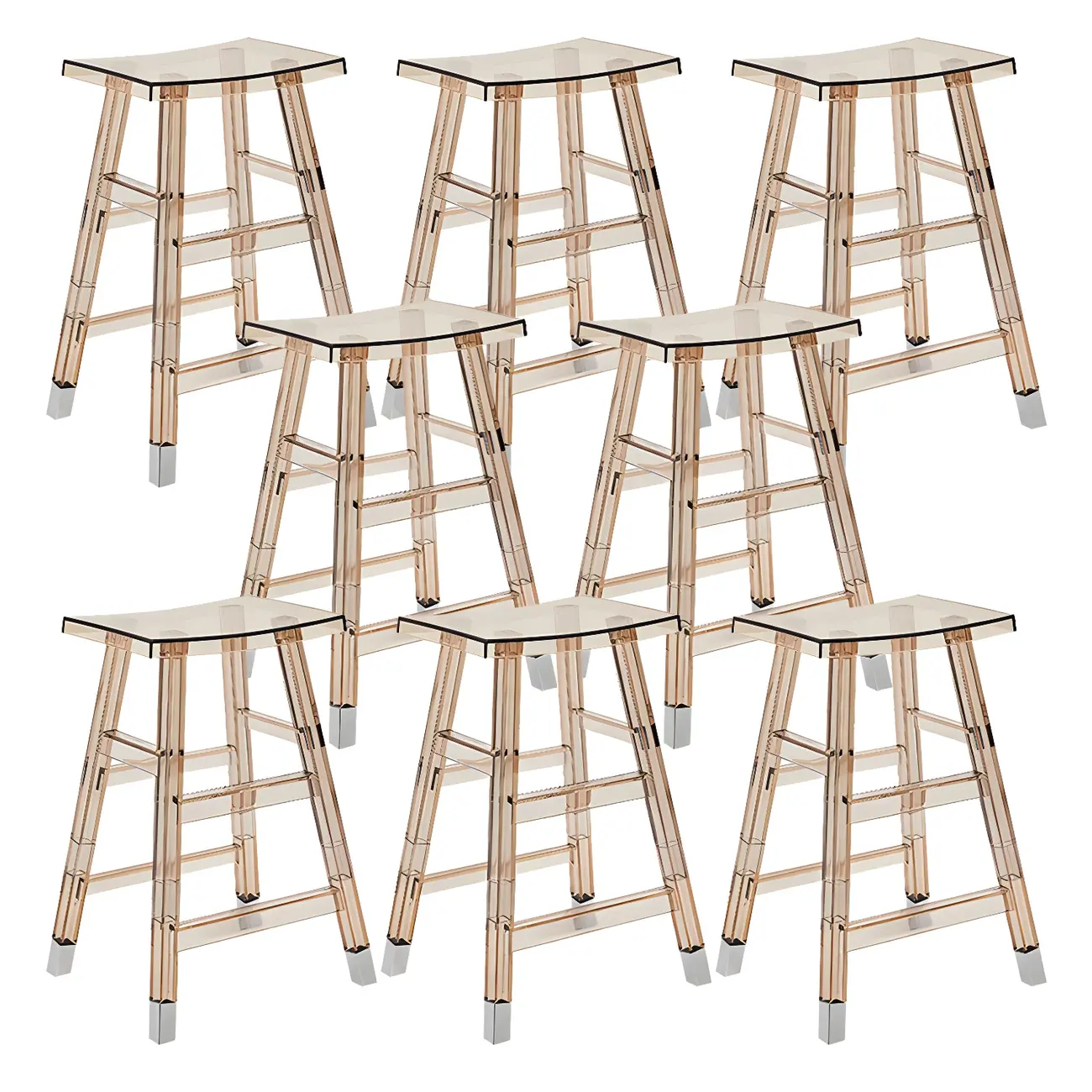 Vibrant Colors Acrylic Chic Coffee Chair Stackable Bar Stool Image - 42 | homeyfad