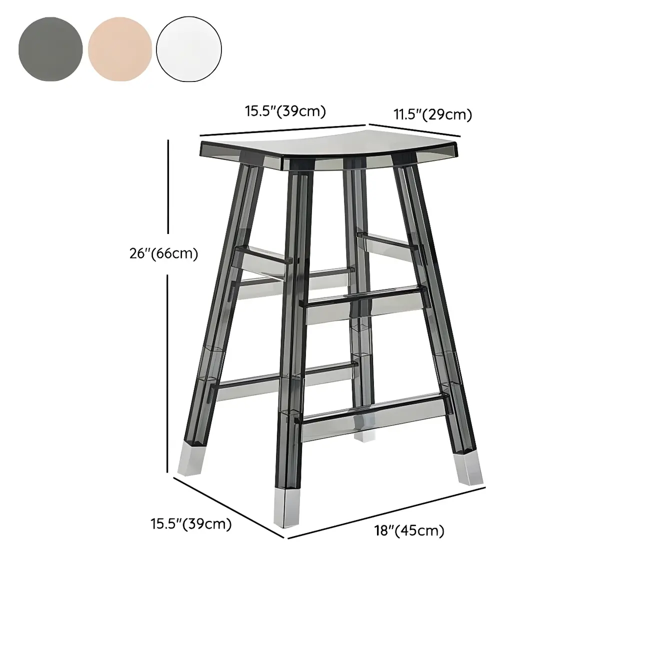 Vibrant Colors Acrylic Chic Coffee Chair Stackable Bar Stool Image - 44 | homeyfad