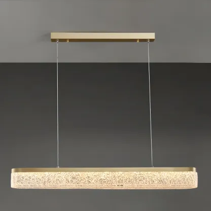 Modern Gold 3-Gear Dimming LED Island Light for Kitchen Image - 3