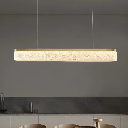 Modern Gold 3-Gear Dimming LED Island Light for Kitchen Image - 4