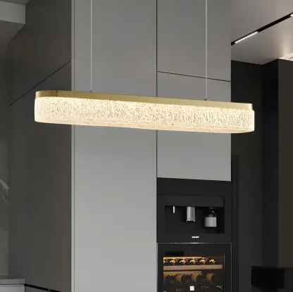 Modern Gold 3-Gear Dimming LED Island Light for Kitchen Image - 5