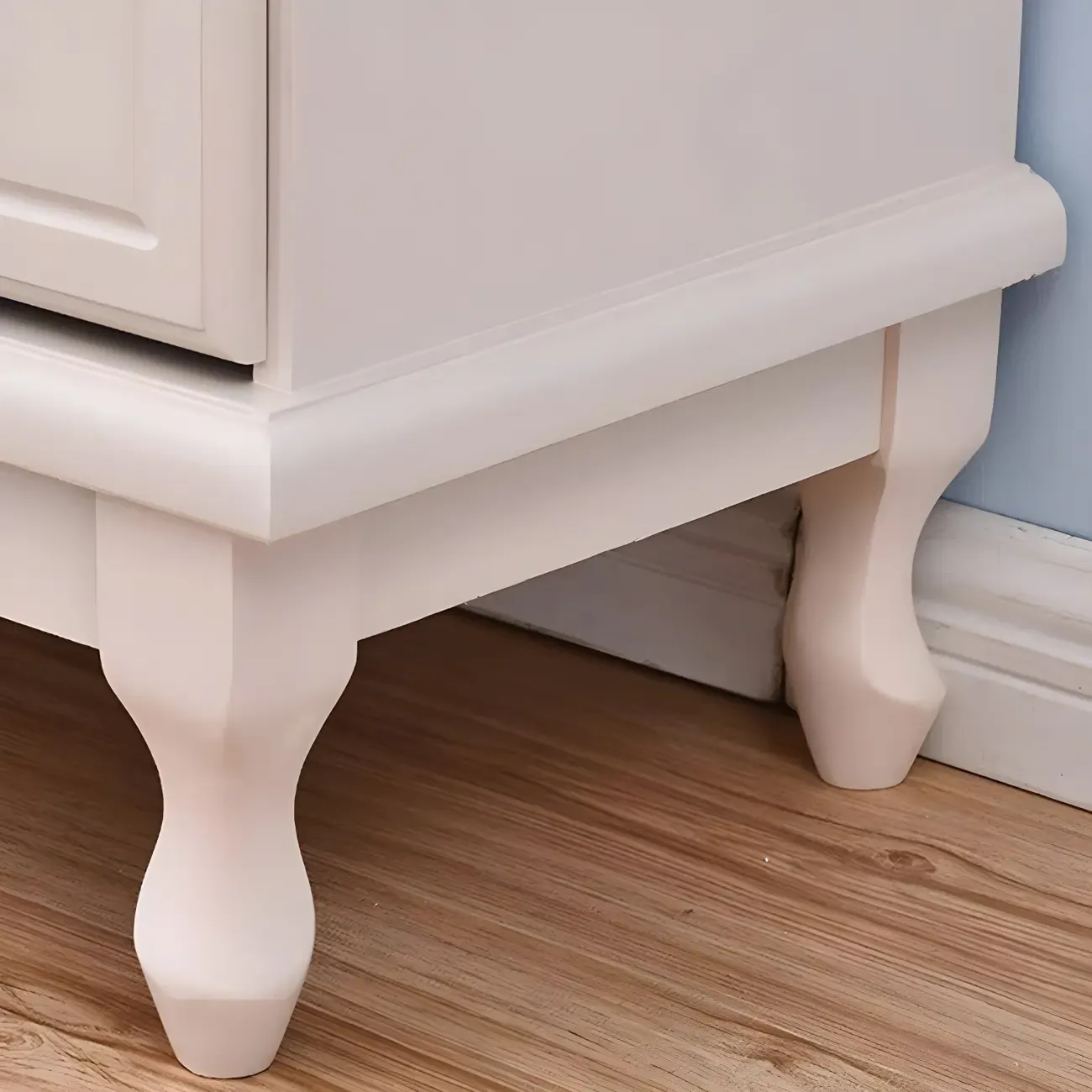 Contemporary White-Brown Wooden Double Dresser with Drawers Image - 24