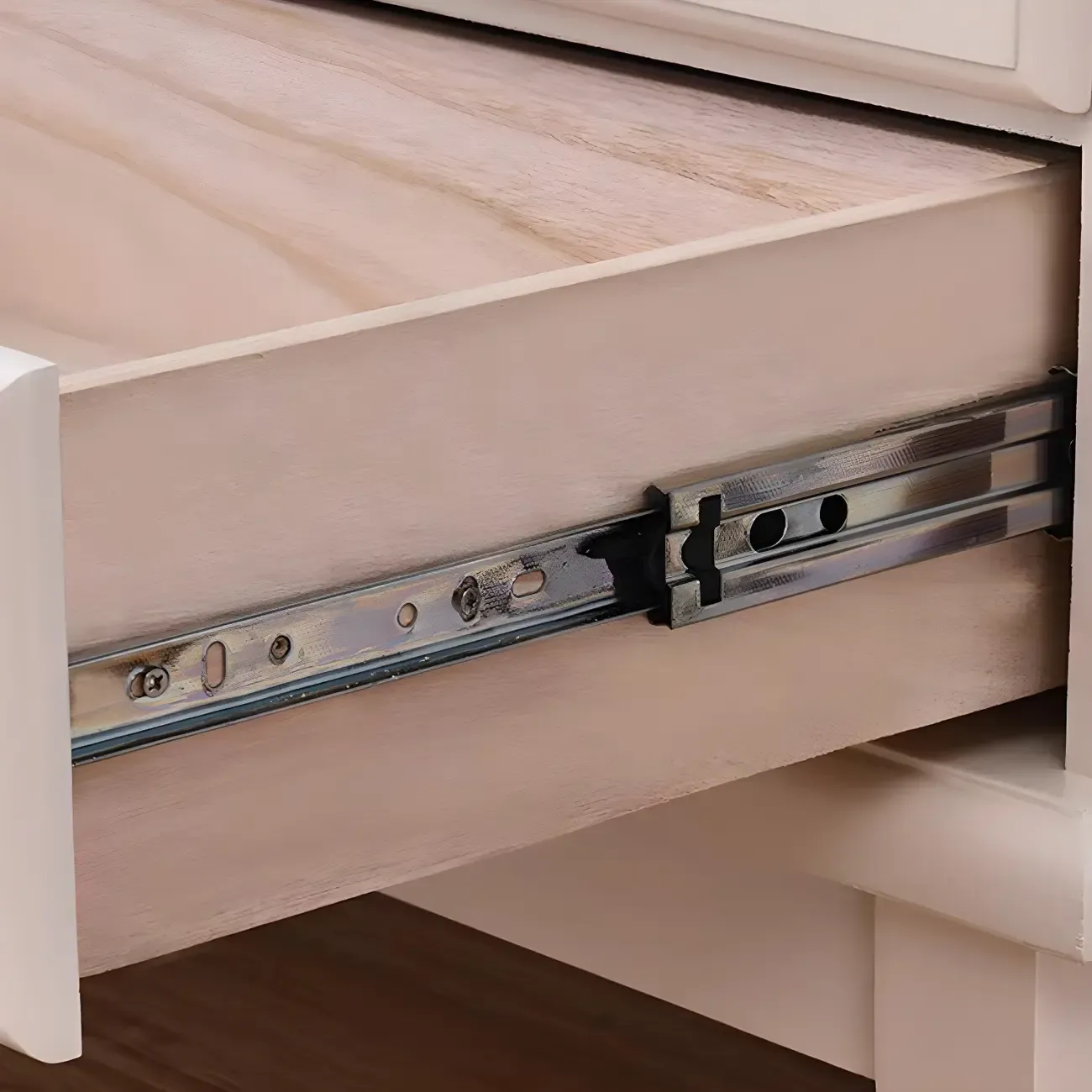 Contemporary White-Brown Wooden Double Dresser with Drawers Image - 25