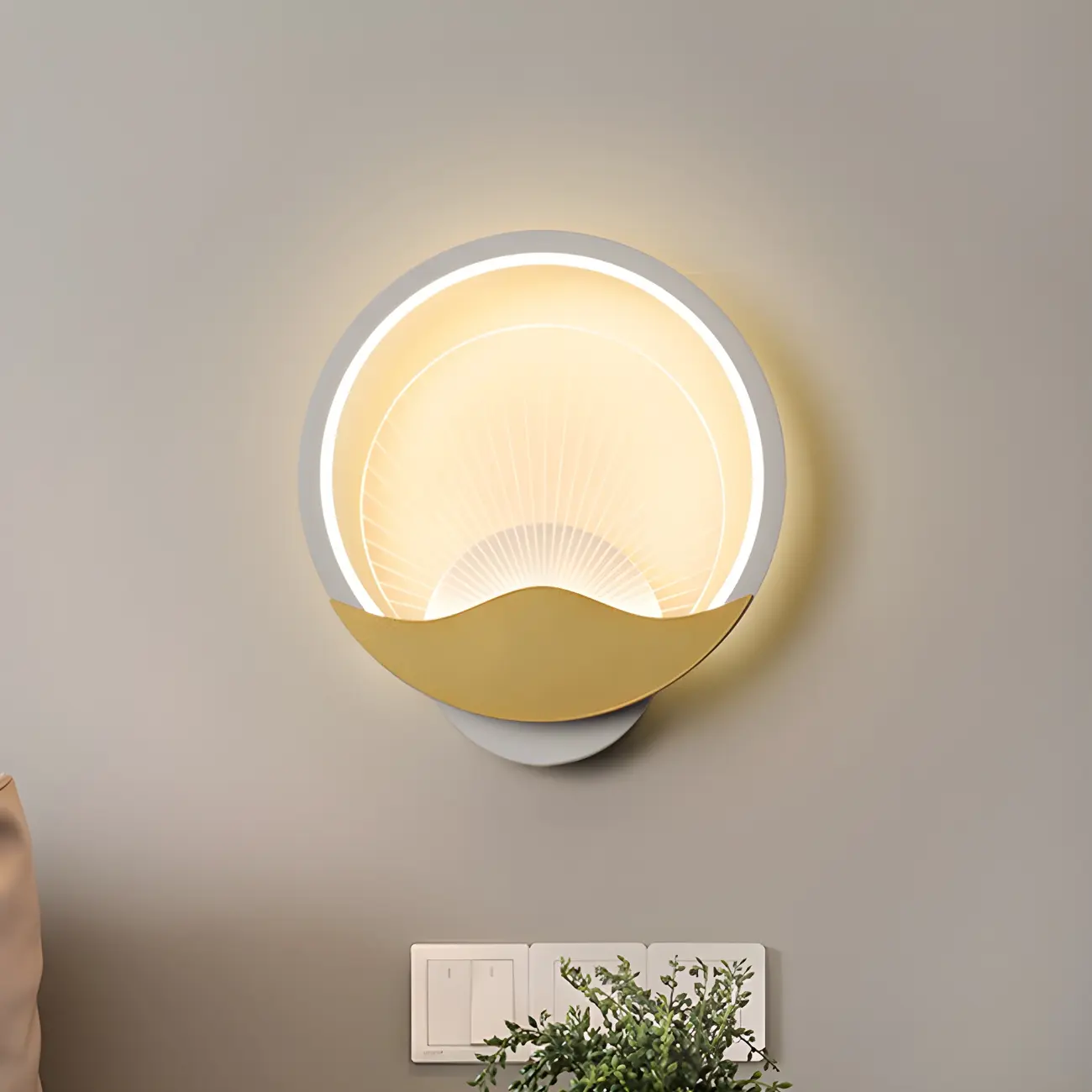 Modern LED Wall Light Fixture with Acrylic Shade | homeyfad