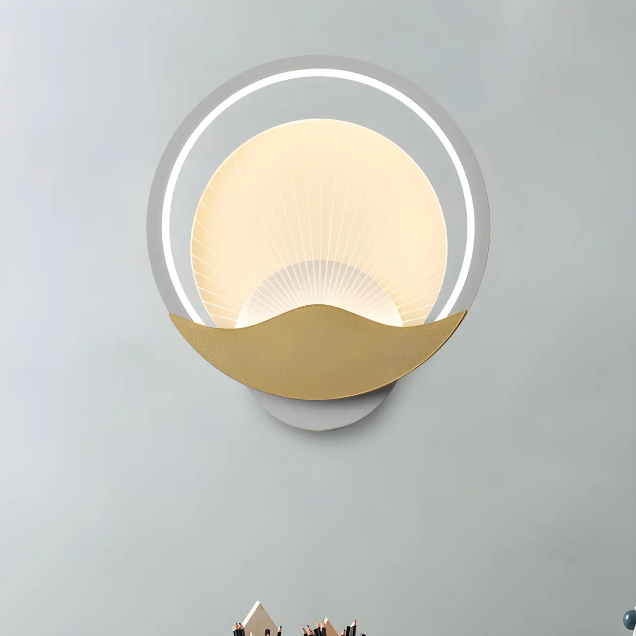 Modern LED Wall Light Fixture with Acrylic Shade | homeyfad