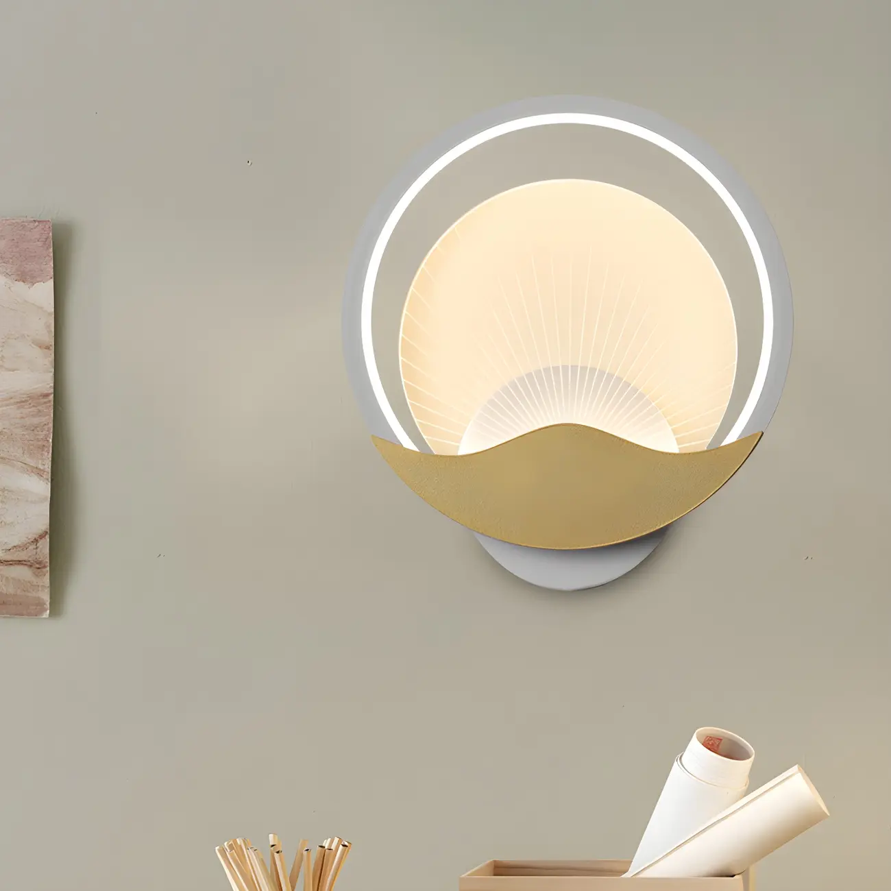 Modern LED Wall Light Fixture with Acrylic Shade | homeyfad