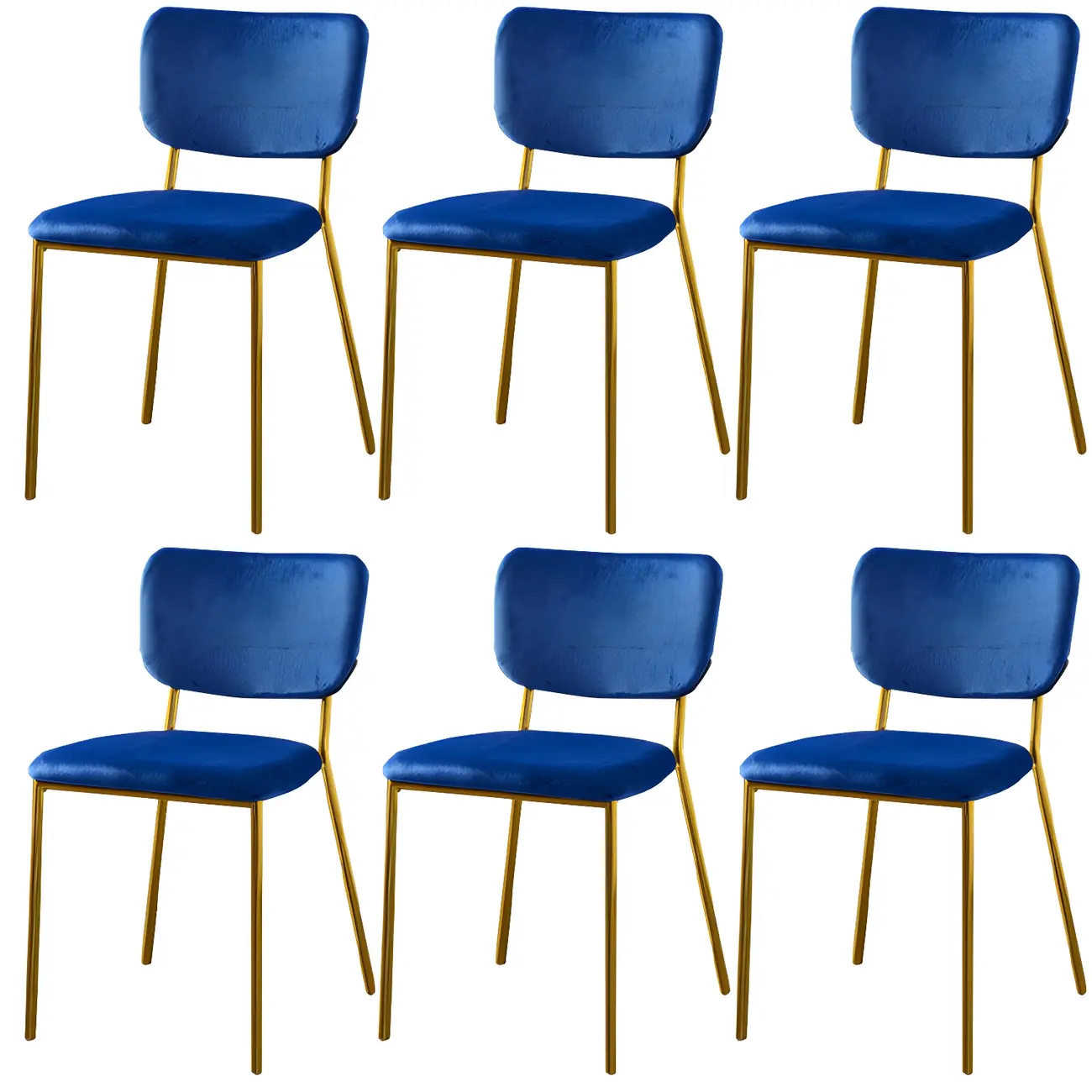 Glam Open Back Armless Stackable Faux Leather Dining Chair Image - 33 | homeyfad