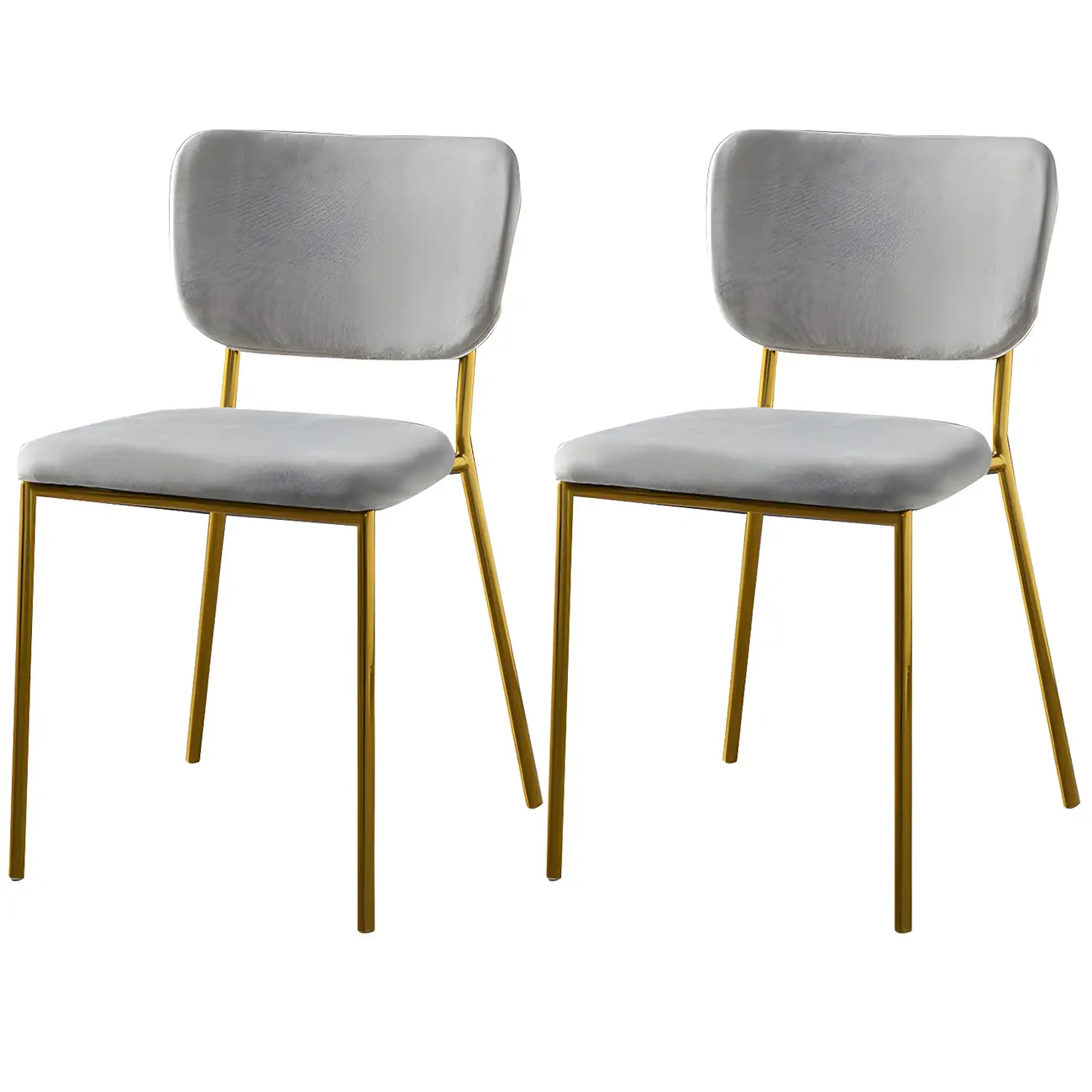 Glam Open Back Armless Stackable Faux Leather Dining Chair Image - 91 | homeyfad