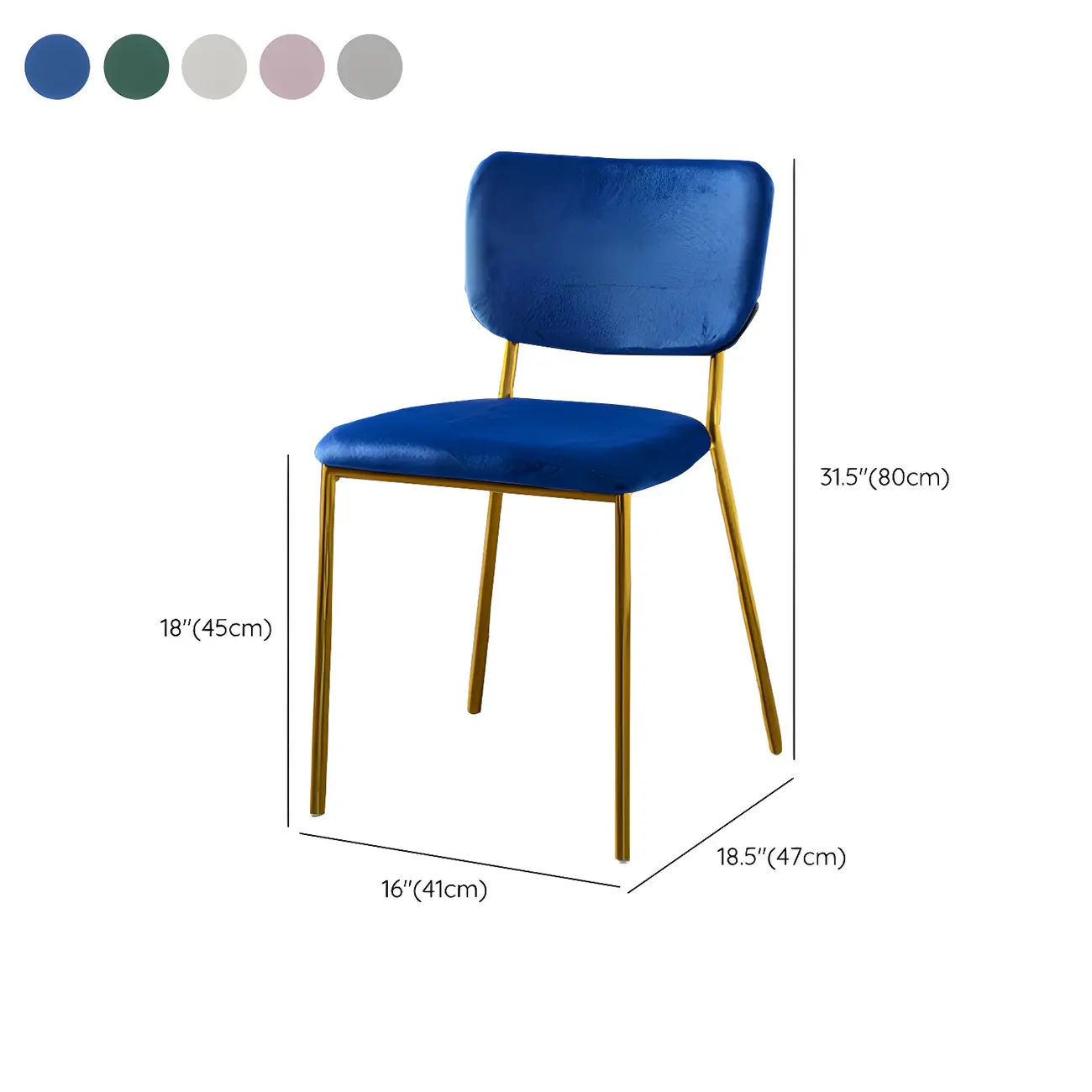 Glam Open Back Armless Stackable Faux Leather Dining Chair #size | homeyfad