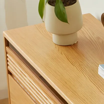 Minimalist Natural Wood Dresser with 8-Drawers for Bedroom Image - 10