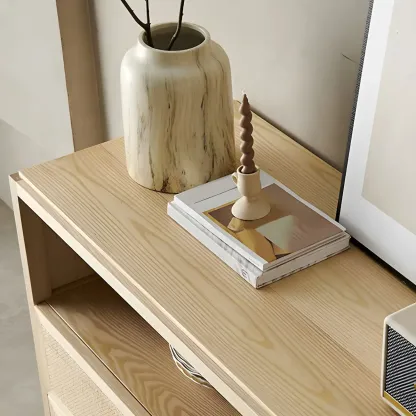 Vintage Natural Wooden Bachelor Chests with Drawers for Home Image - 10