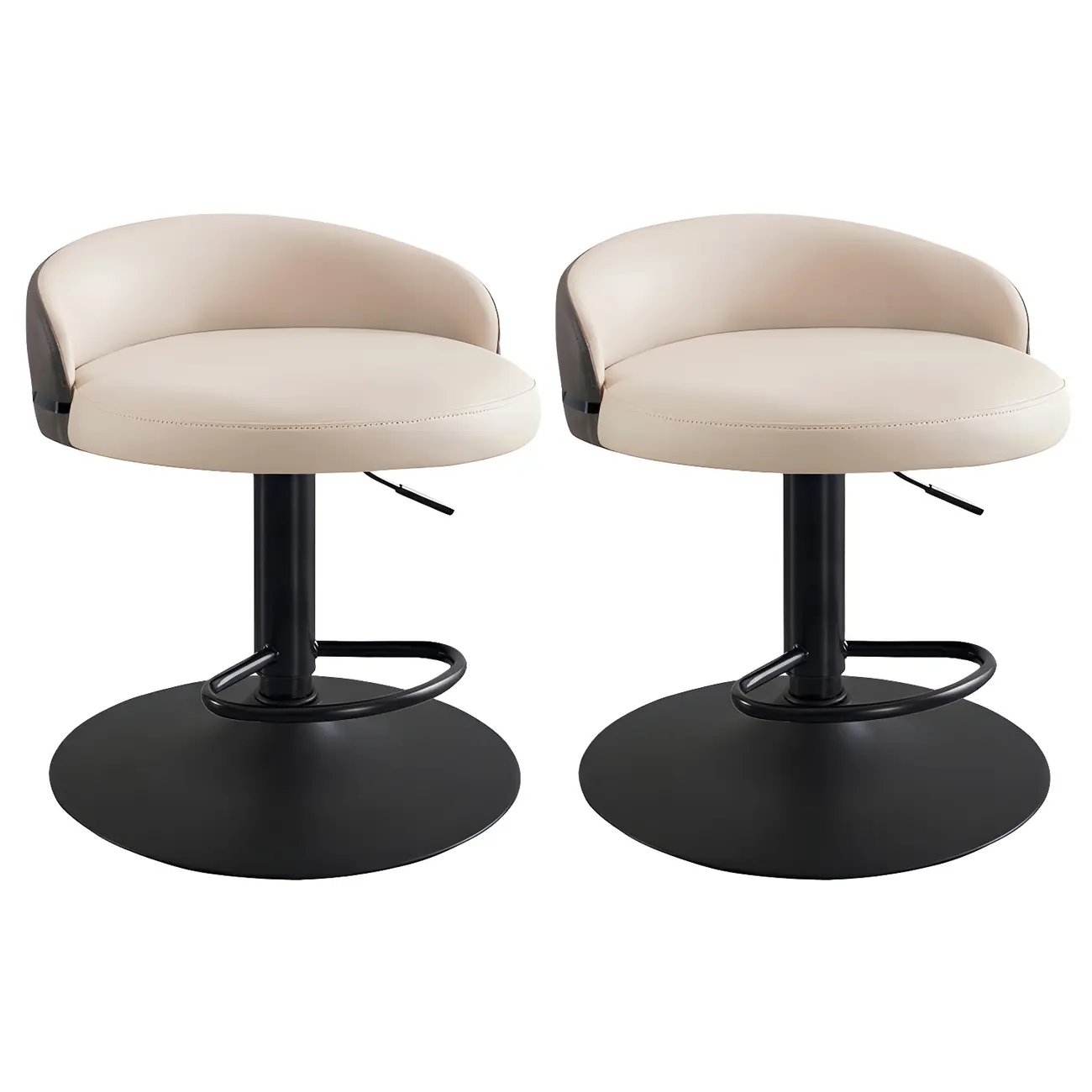 Modern Upholstered Adjustable Bar Stools with Swivel for Kitchen Image - 6 | homeyfad