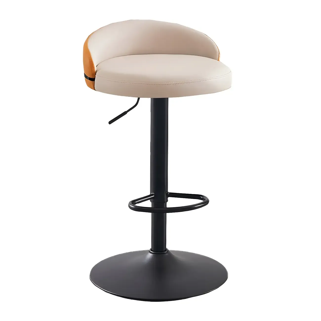 Modern Upholstered Adjustable Bar Stools with Swivel for Kitchen Image - 13