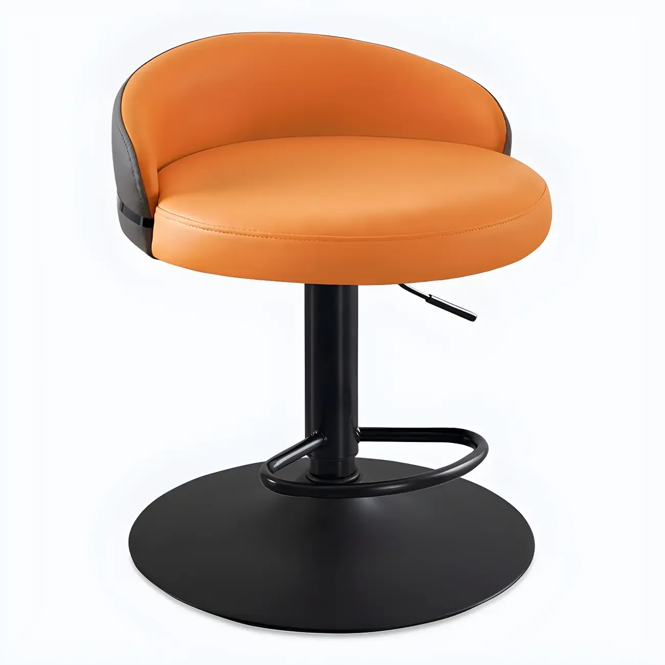 Modern Upholstered Adjustable Bar Stools with Swivel for Kitchen Image - 14