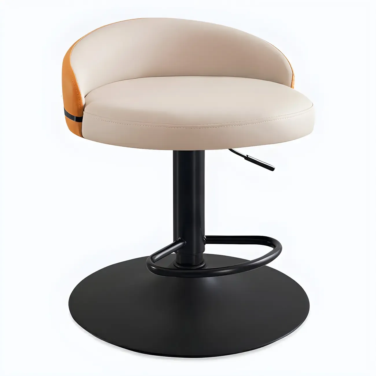 Modern Upholstered Adjustable Bar Stools with Swivel for Kitchen Image - 20