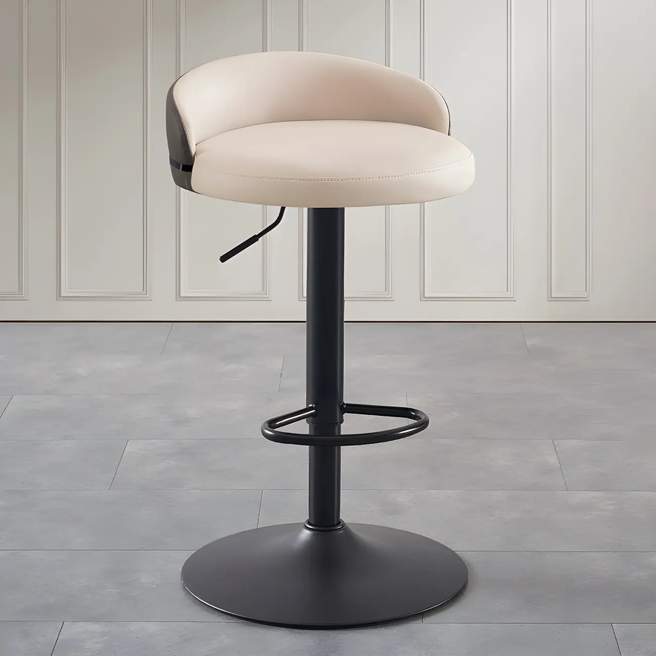 Modern Upholstered Adjustable Bar Stools with Swivel for Kitchen Image - 25 | homeyfad