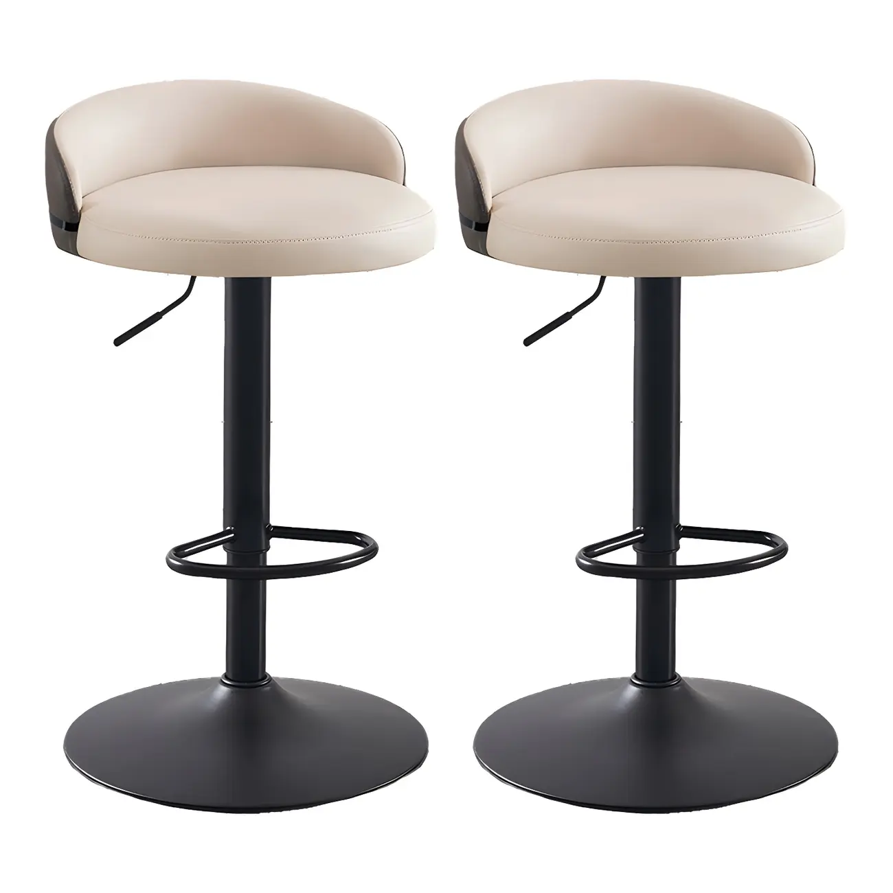 Modern Upholstered Adjustable Bar Stools with Swivel for Kitchen Image - 26 | homeyfad