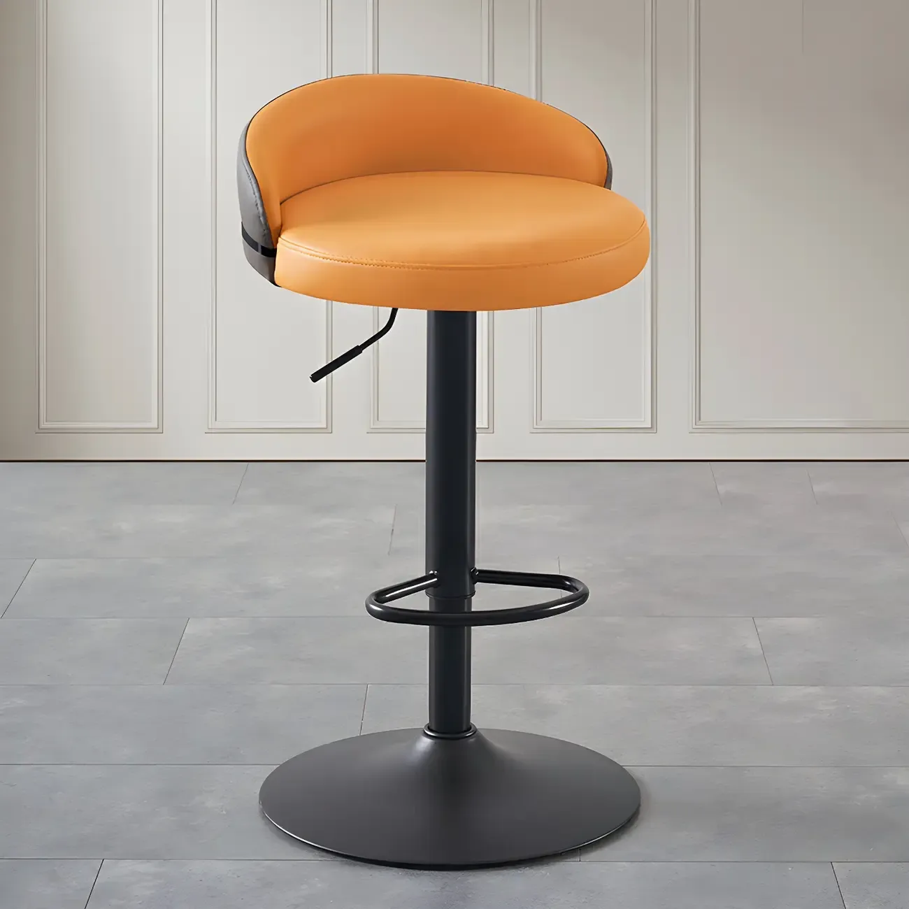 Modern Upholstered Adjustable Bar Stools with Swivel for Kitchen Image - 30
