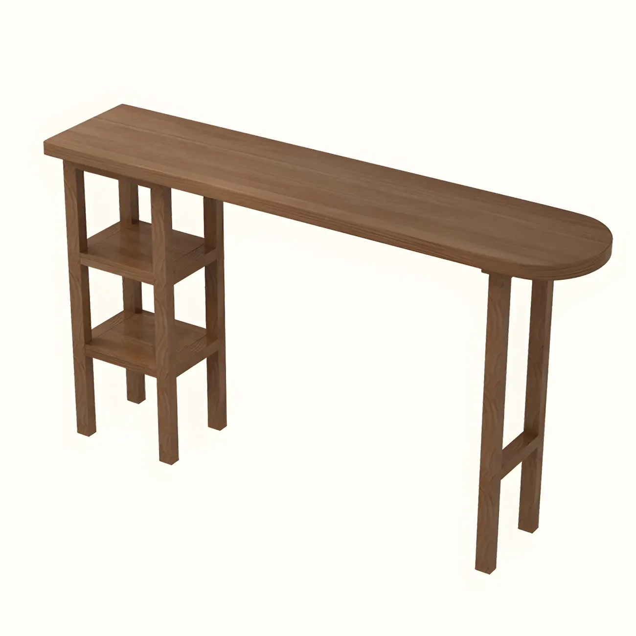 Modern Brown Wood Storage Bar Tables for Dining Room Image - 2