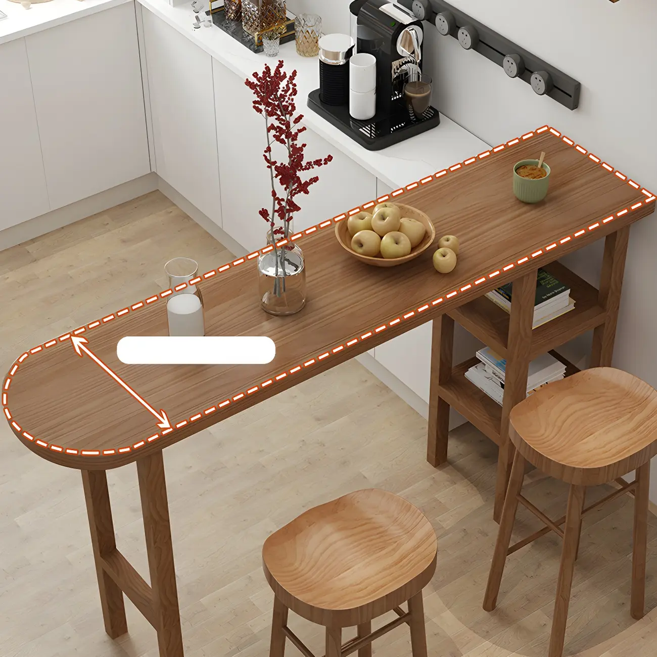 Modern Brown Wood Storage Bar Tables for Dining Room Image - 7 | homeyfad