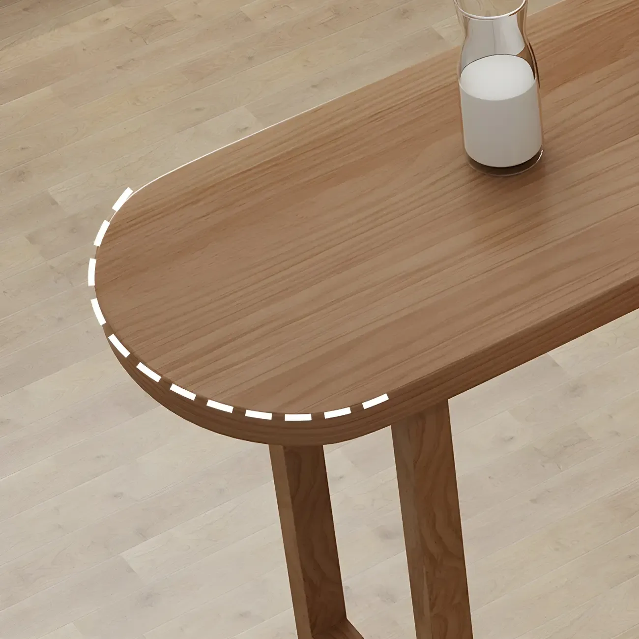 Modern Brown Wood Storage Bar Tables for Dining Room Image - 8