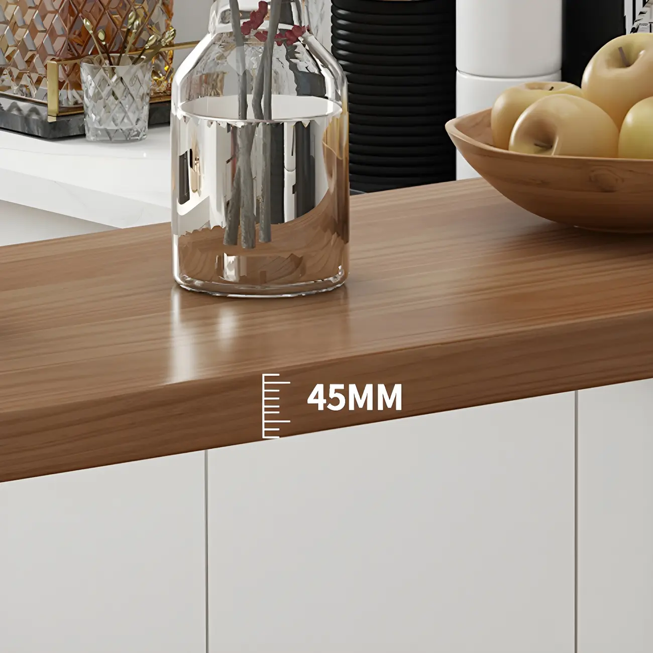 Modern Brown Wood Storage Bar Tables for Dining Room Image - 9 | homeyfad