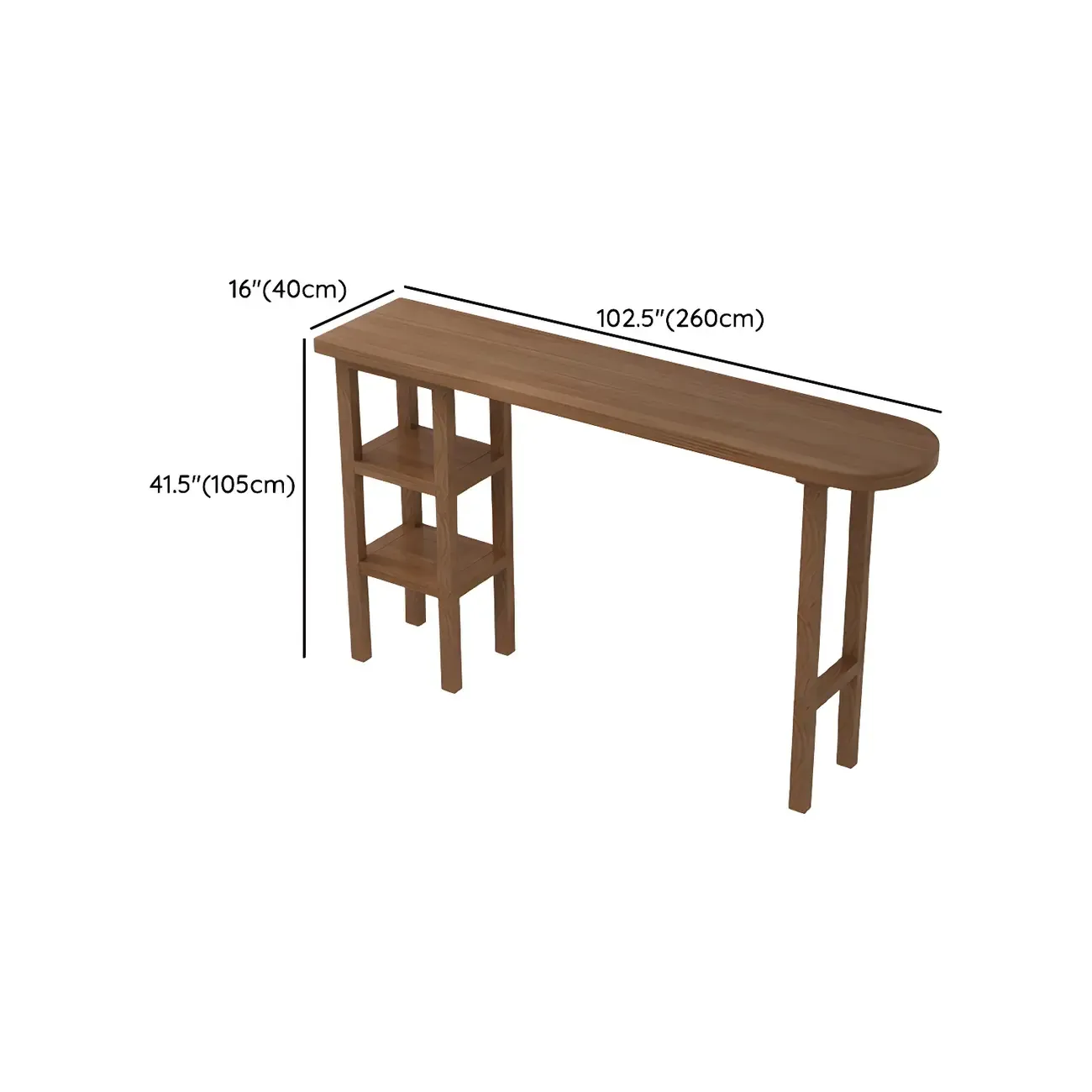 Modern Brown Wood Storage Bar Tables for Dining Room Image - 18
